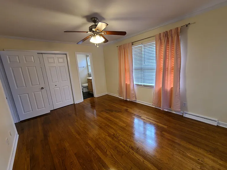 The master bedroom has an en suite bath, two closets and plenty of room for a king sized bed and other furnishings.