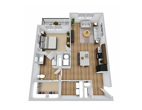 Floor plan 1 Bedroom