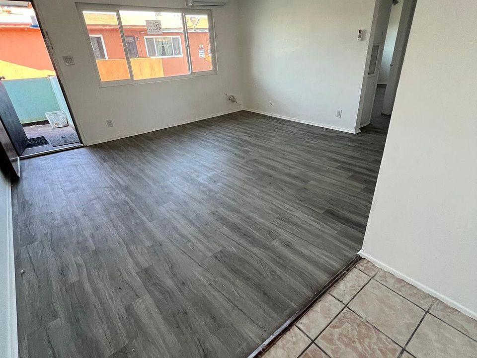 Entry door to living room.