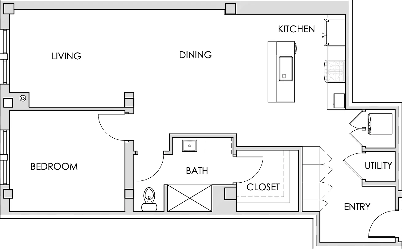 1 bed, 1056 sqft, $1,250 — Photo 1