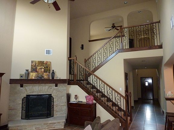 Grand staircase in great room