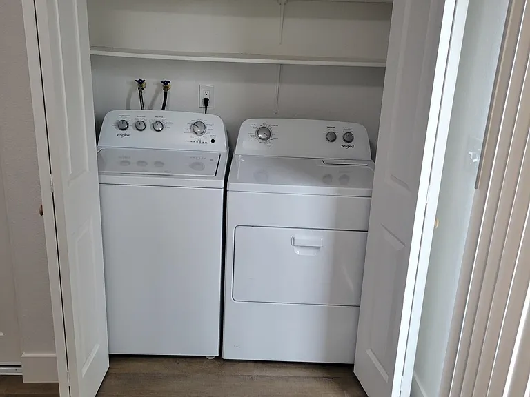 Laundry with full size washer and dryer