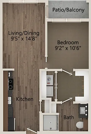 S1 1 Bedroom 1 Bathroom 526 sq ft S1 1 Bedroom 1 Bathroom 526 sq ft