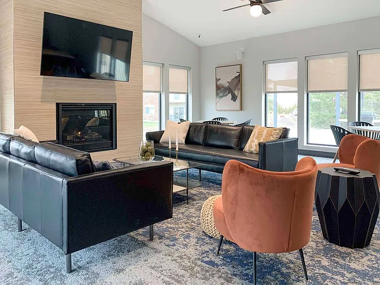 Get cozy by our fireplace and enjoy some TV.