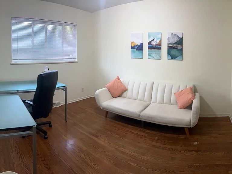 second bedroom, fits queen bed or office space