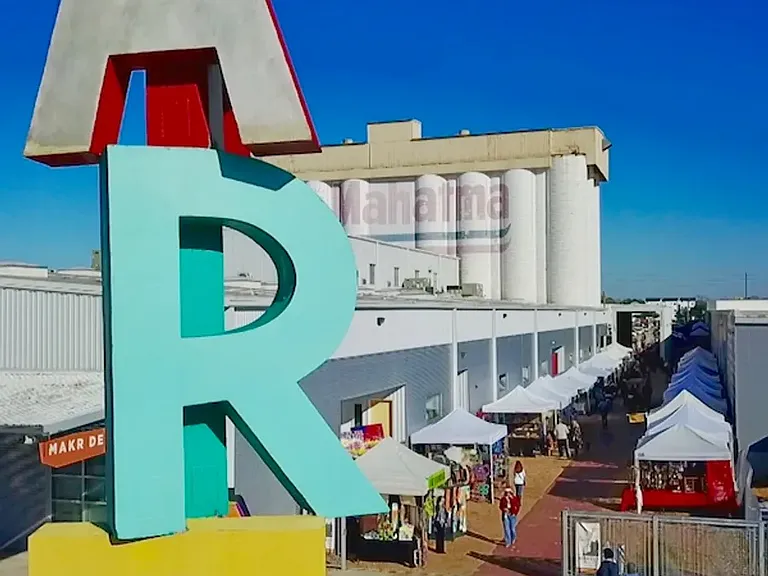 Sawyer Yards, a Houston hub for creativity and art. Also surrounded by fantastic restaurants and coffee shops