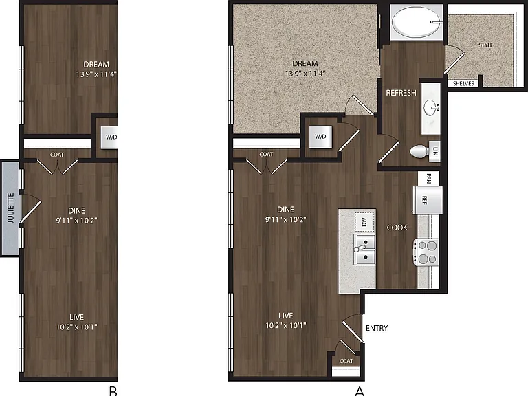 A10 B floor plan The Dylan