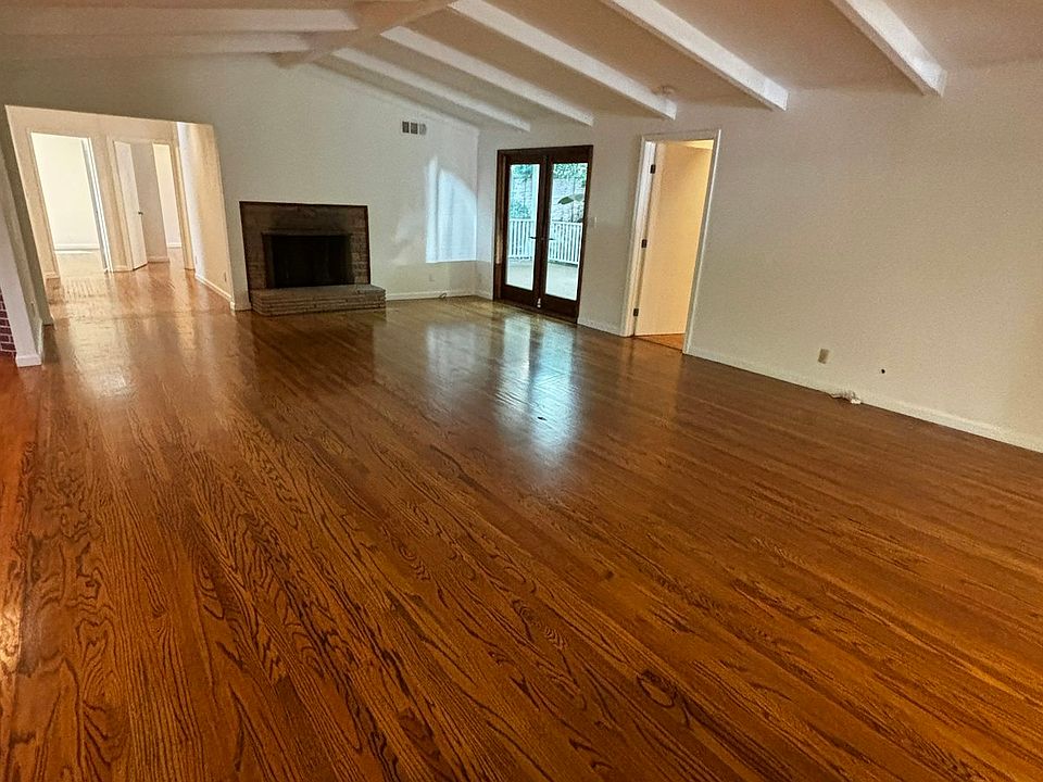 living room with fire place `