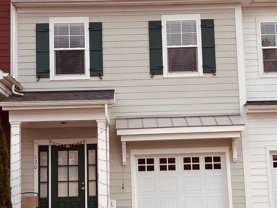 Front View with entrance porch and single car garage