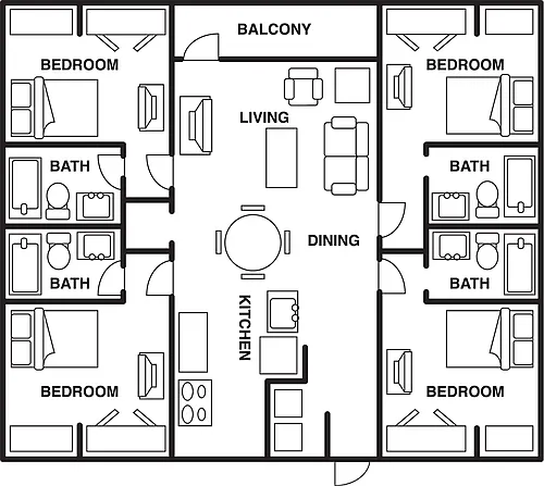 Floor plan 4X4