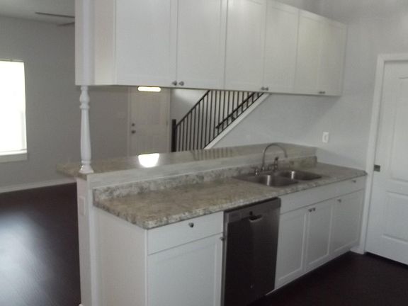 Open concept kitchen and living area