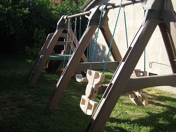 available swing set with slide