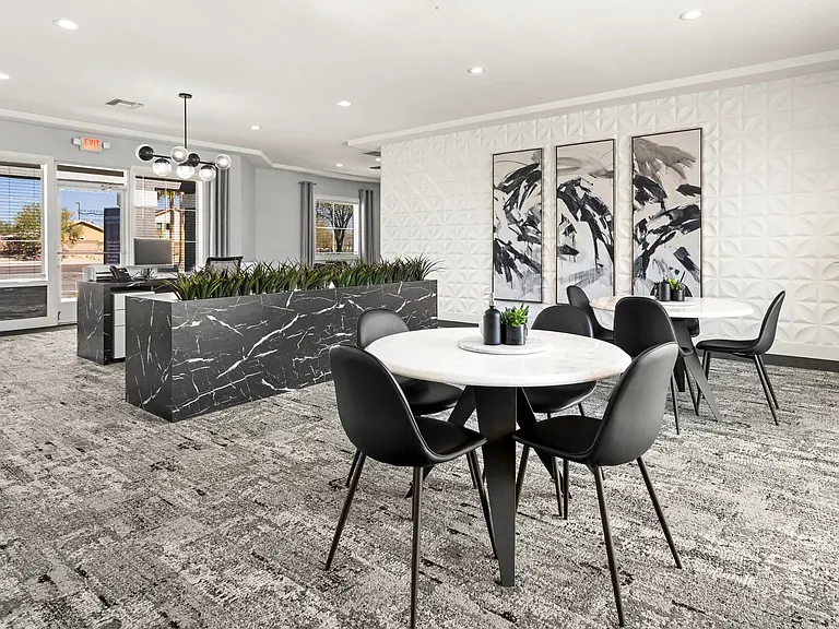 Step into a world of contemporary sophistication at our leasing center, where dedication to community shines through every detail.