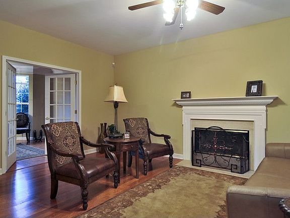Marble Fireplace in Den