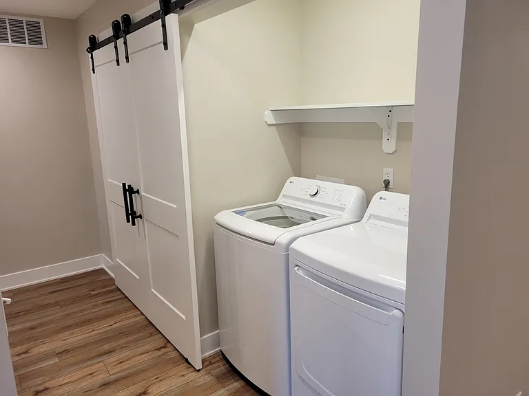 Full size laundry equipment provided
