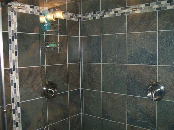 new tile shower in Lower level