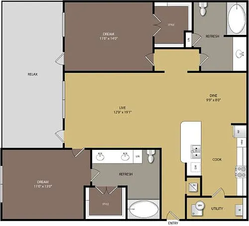 Floor plan B2A