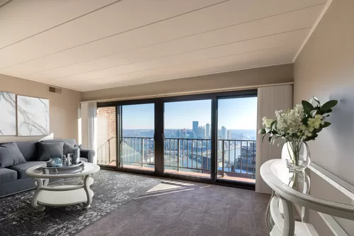 Living Room with a View - Grandview Pointe Apartments