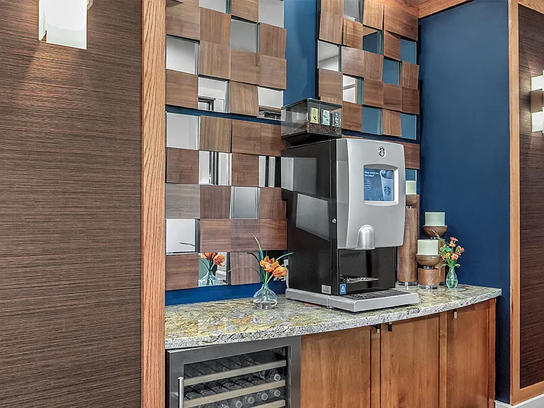 Complimentary coffee bar