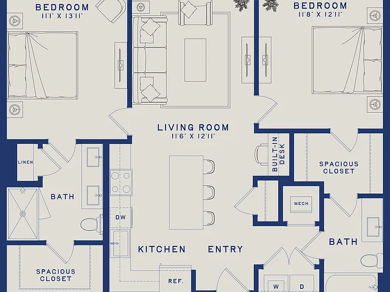 B12 | 2x2 | 1090 sf B12 | 2x2 | 1090 sf