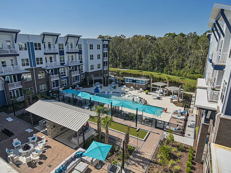 Patio Views from Hawthorne at Indy West in Wilmington, NC