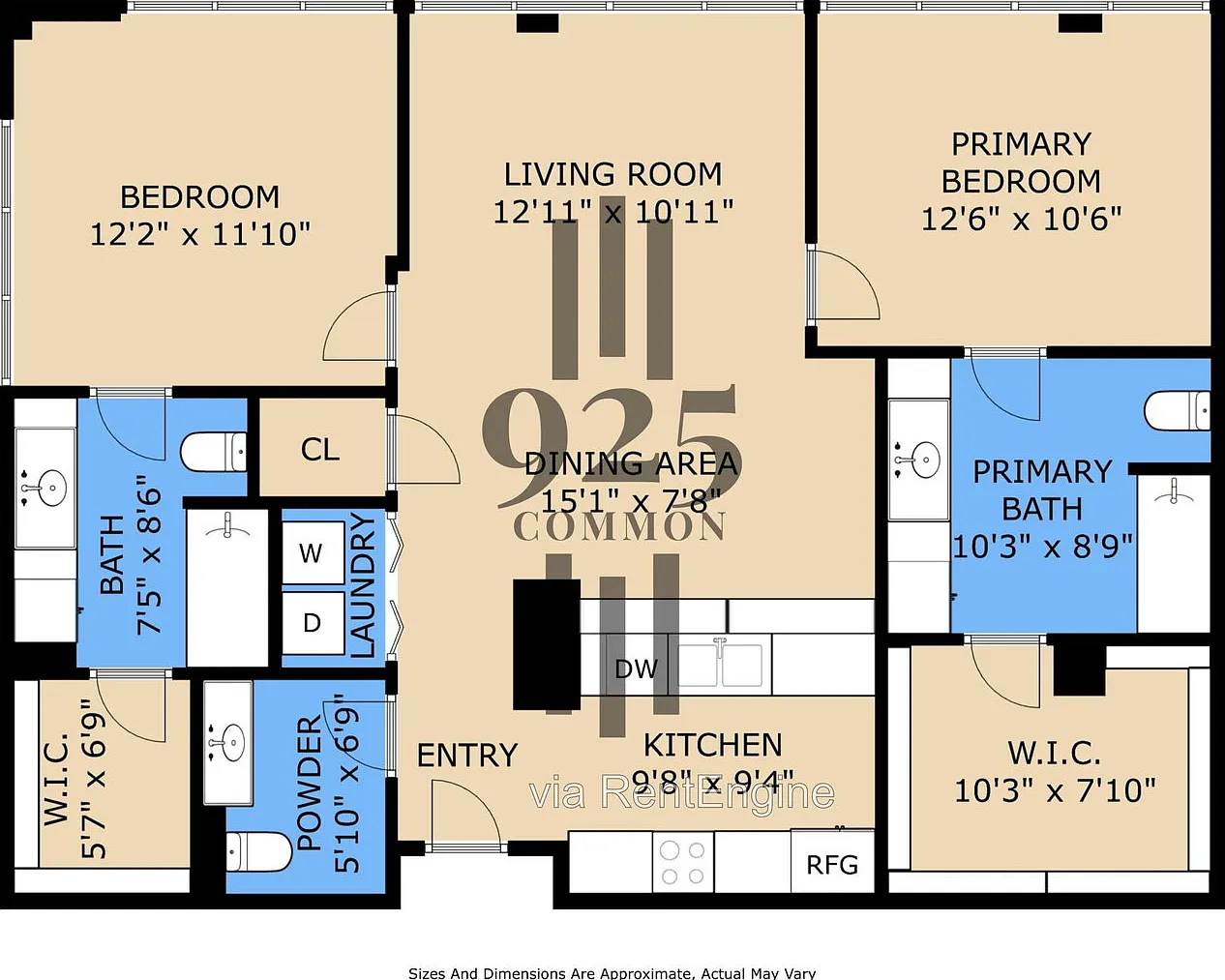 2 bed, 2.5 bath, 1066 sqft, $2,300 — Photo 3