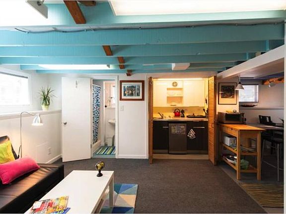 Living area with door to Bathroom & Kitchenette