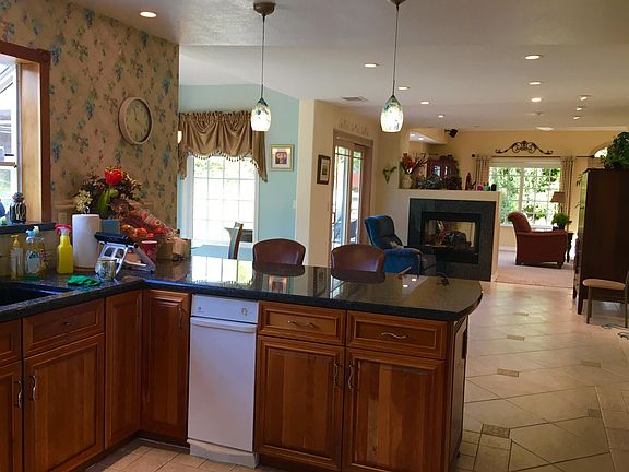 Kitchen and family room