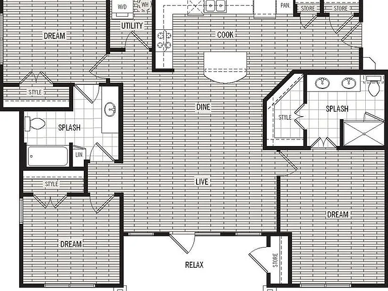 Dalian Monterrey Village - C1 - 2 Beds - 2 Baths - 1371 Sq. ft.