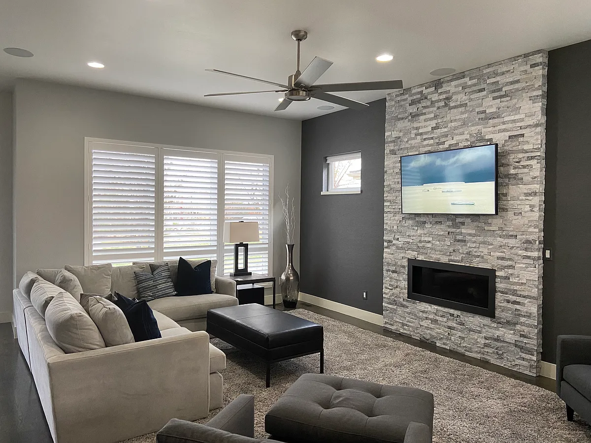 Living area with 65" Smart TV - 4158 Clifton Ct