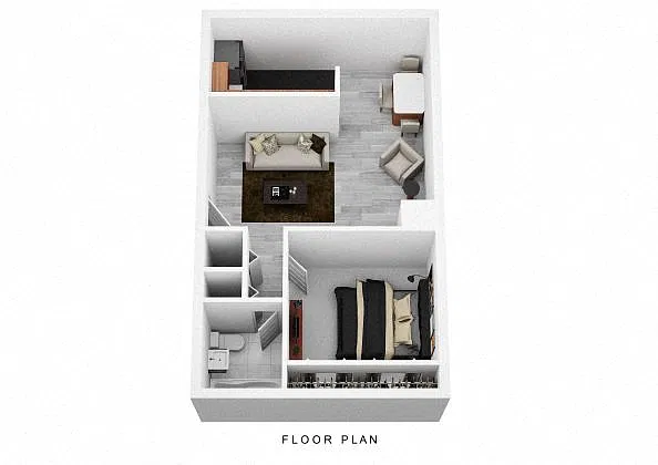Floor plan 1 Bedroom Deluxe