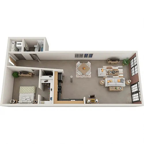 Floor plan 1 Bed 1 Bath