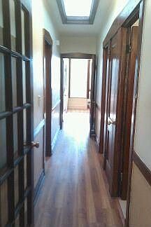 hallway seperated by 2french doors