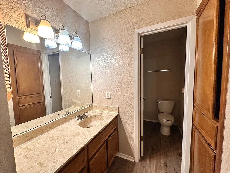 Main bath as part of main bedroom.