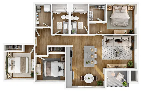 Floor plan 3x2 MFTE