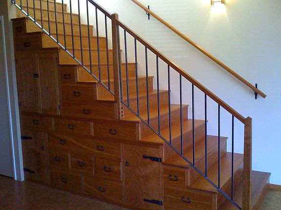Custom tansu staircase