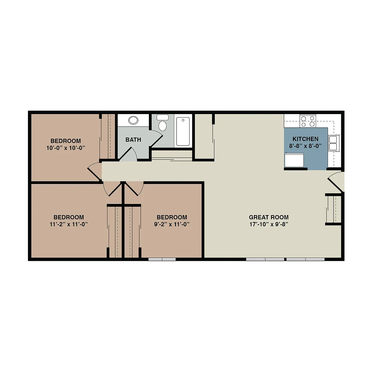 Floor plan 3 Bedroom