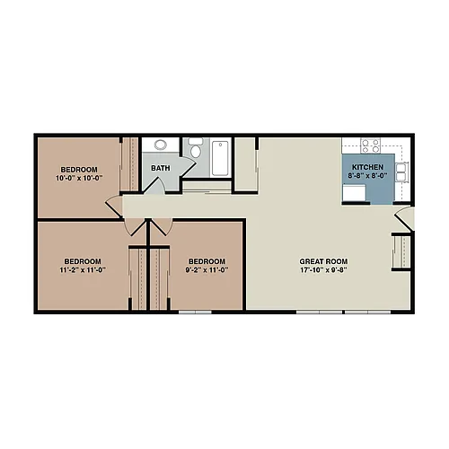 Floor plan 3 Bedroom