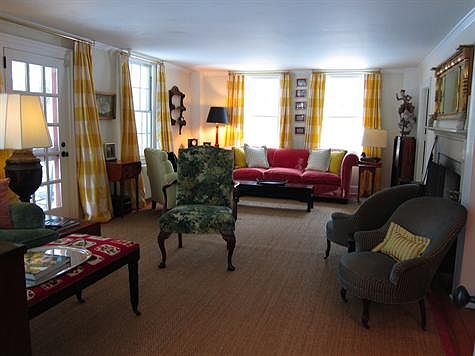 L-shaped formal living room