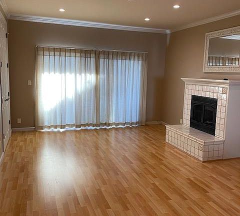 Living room with drapes closed.