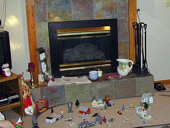 1 of 3 fireplaces....