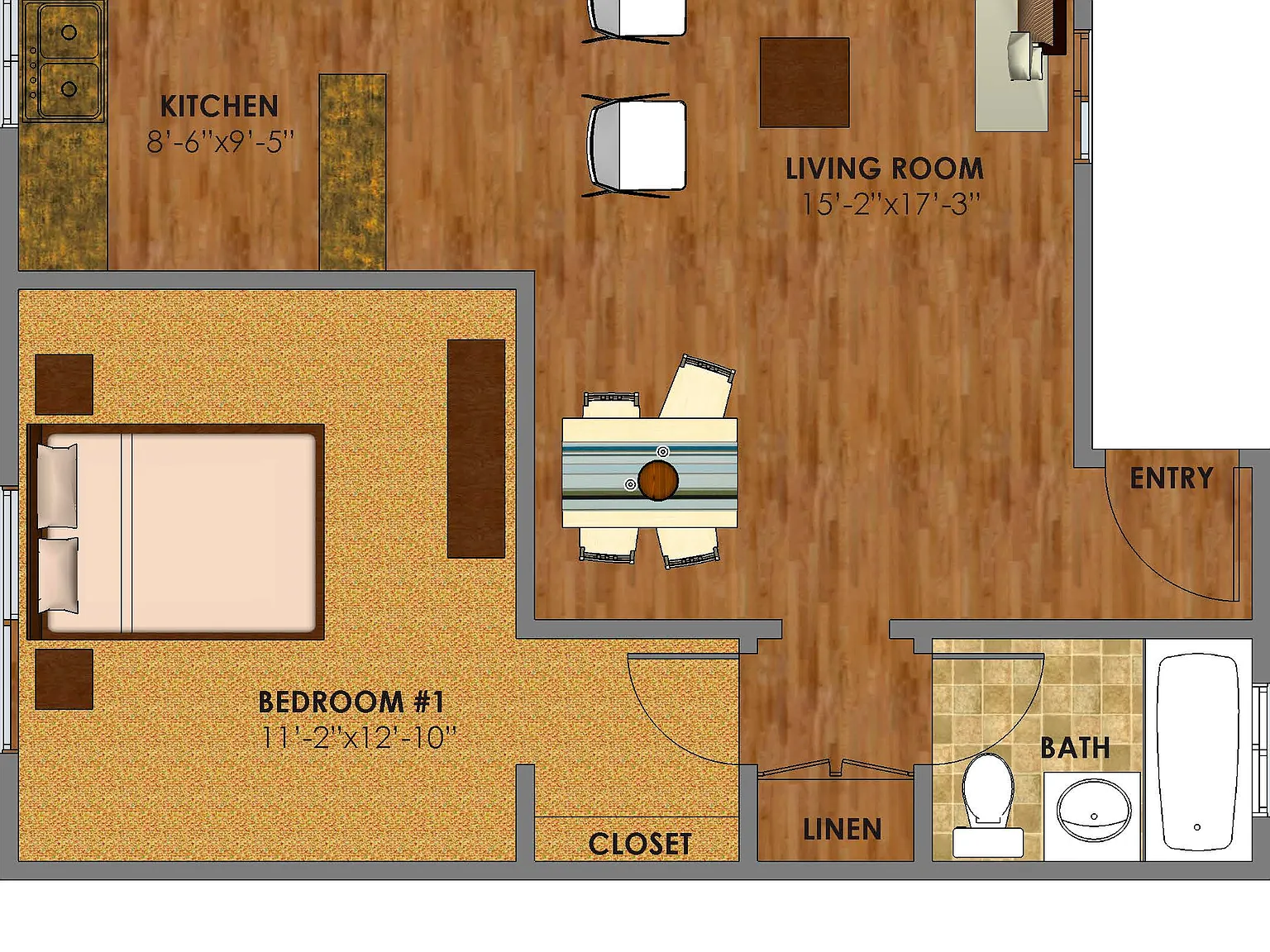 1 bed, $1,695 — Photo 2