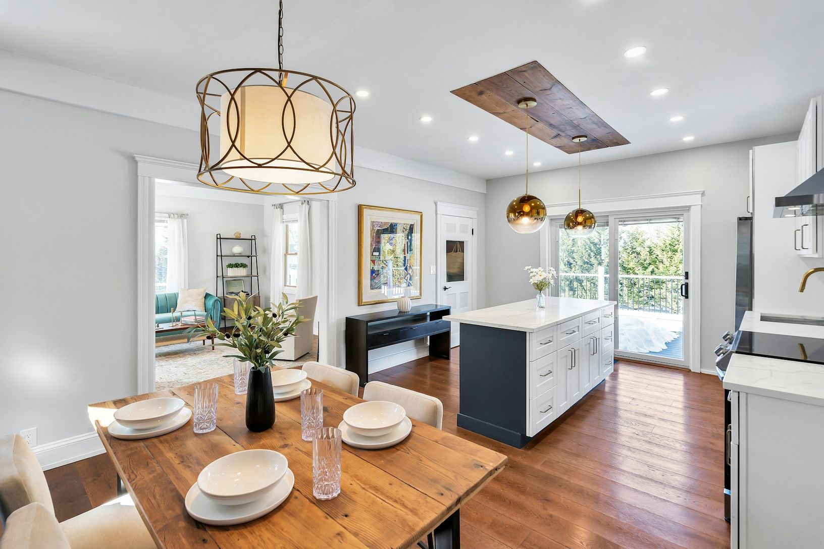 Open designer chef kitchen which flows to new deck. Perfect for indoor and outdoor living.
