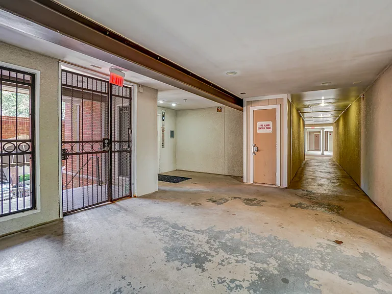 Elevator and secured entry directly across from your front door.