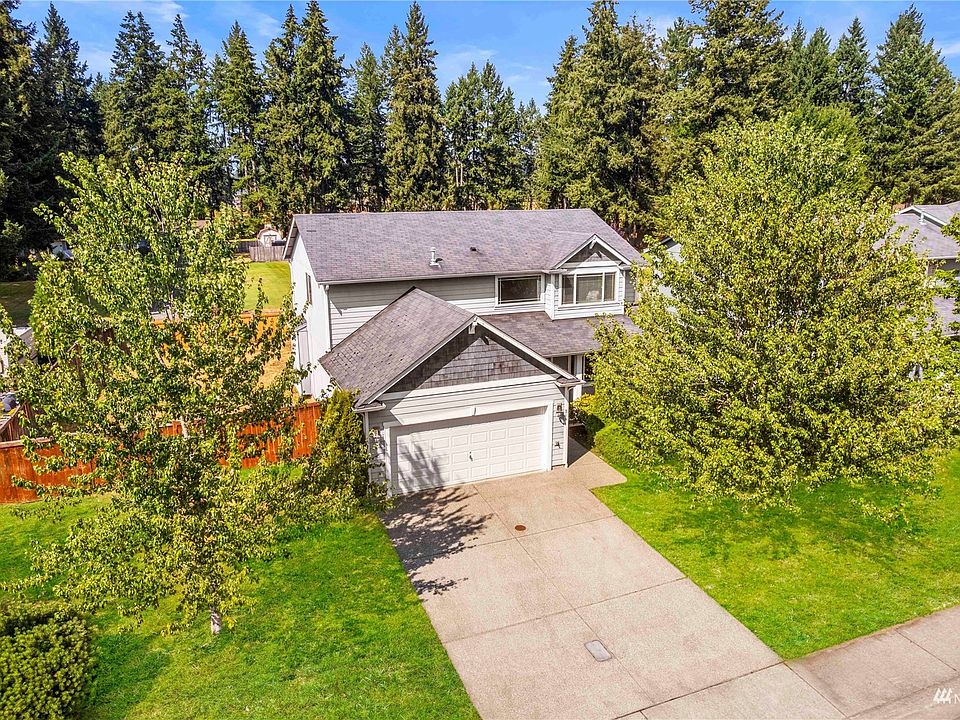 An aerial view from the street>