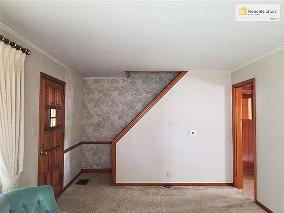 Upstairs are 2 bedrooms and bath