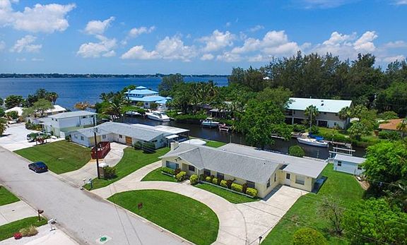 Ariel shot of Front of home