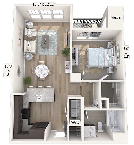 Floor plan A3-5160-809-sqft