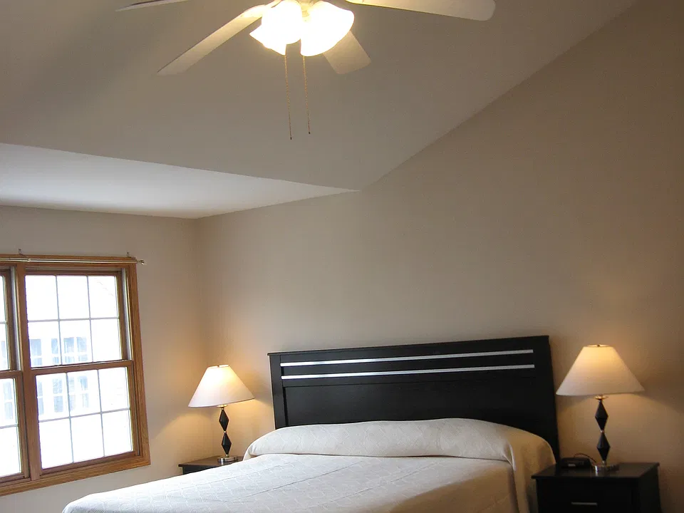 Vaulted ceilings in master