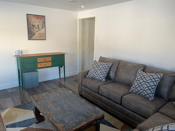 Living room with queen pull out bed